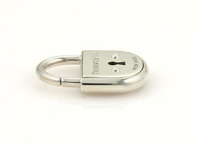 16884 - Tiffany & Co. Arc Pad Lock Charm Pendant in Sterling