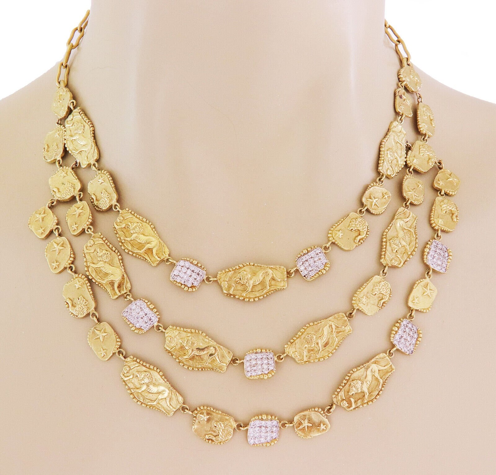 ★関税込★Numbering★Triple Star Strap Necklace #5773★ İz Jewel - Trio Star Necklace | hipicon