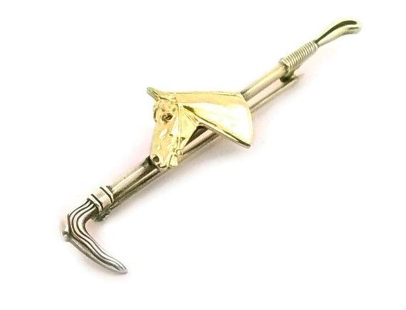 21263 - Horse 10k Yellow Gold Tie Pin - image 1