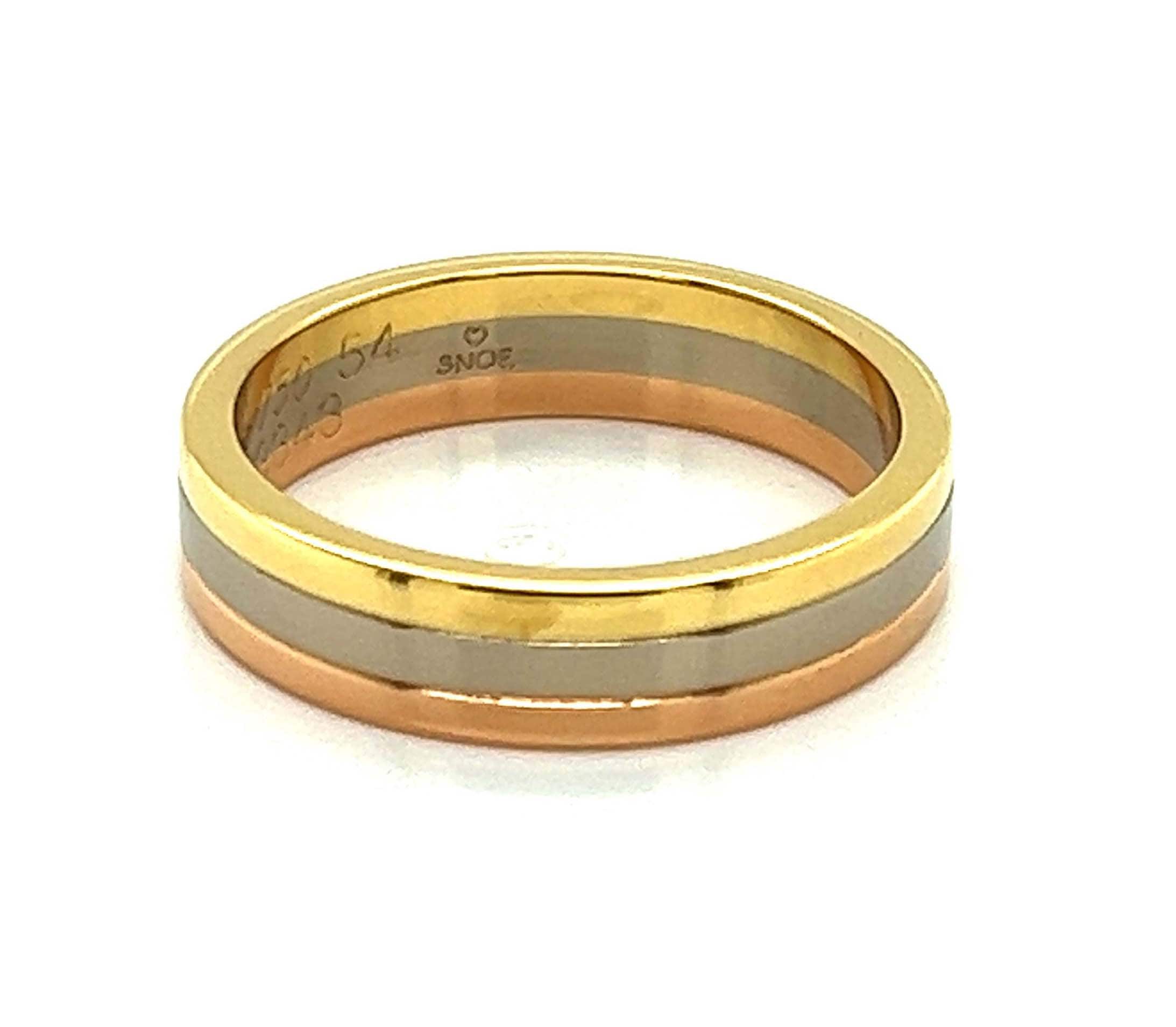 24849 - Cartier Vendome Louis Cartier 18k Tri-color Gold 4.8mm