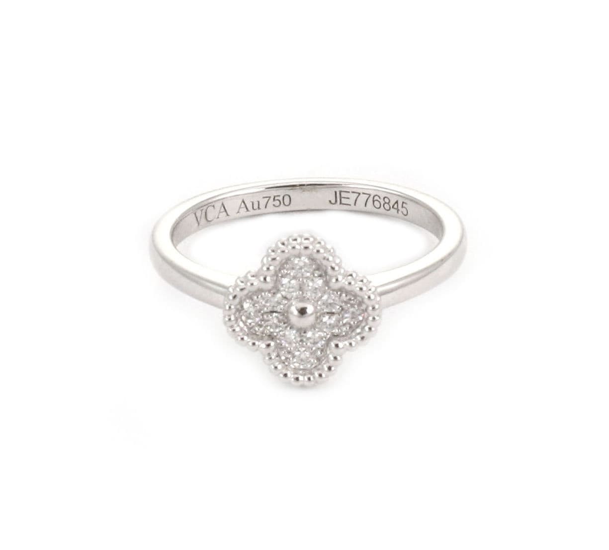 24307 Van Cleef Arpels Sweet Alhambra Diamond 18k White Gold