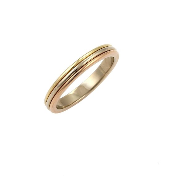 cartier tri color wedding band