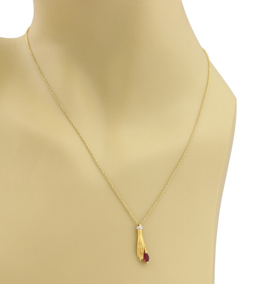 19312 Carrera Y Carrera Diamond Ruby 18k Yellow Gold Hand