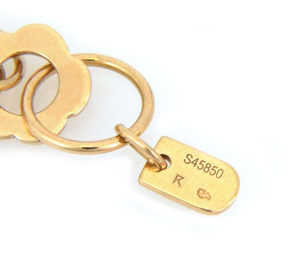 28249 - Chanel Camellia 18k Yellow Gold Flower & Hoop Motif