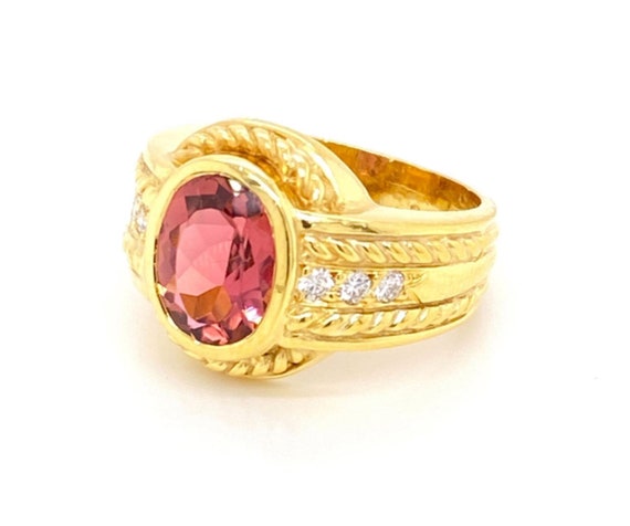 24688 - Judith Ripka Diamond Pink Tourmaline 18k … - image 2