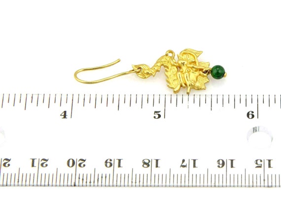 13779 - Jade 24k Gold Carved Dragon & Pheonix Hoo… - image 6