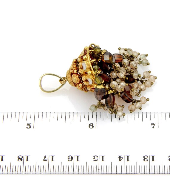 14902 - Multi Colored Gemstone Dangle Earring & P… - image 7