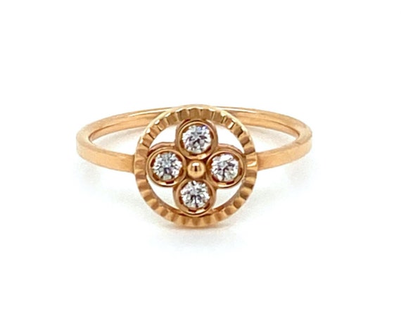 Louis vuitton rose shop gold ring
