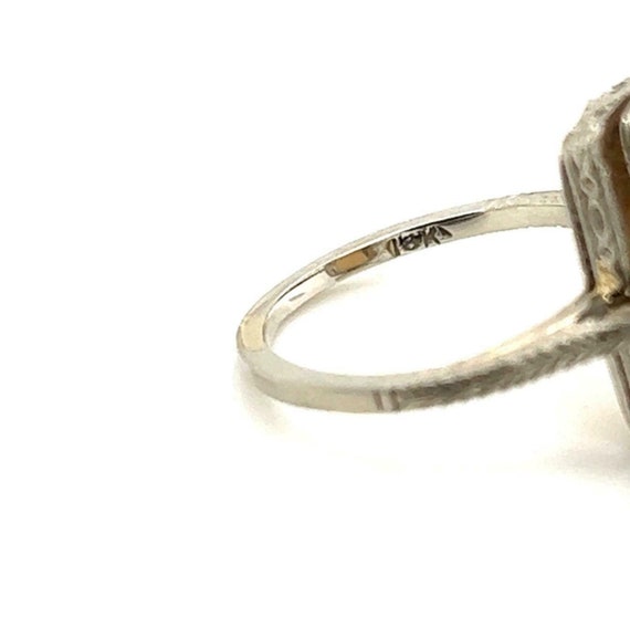 10943 - Rectangular Shape Opal Solitaire 18k Whit… - image 4