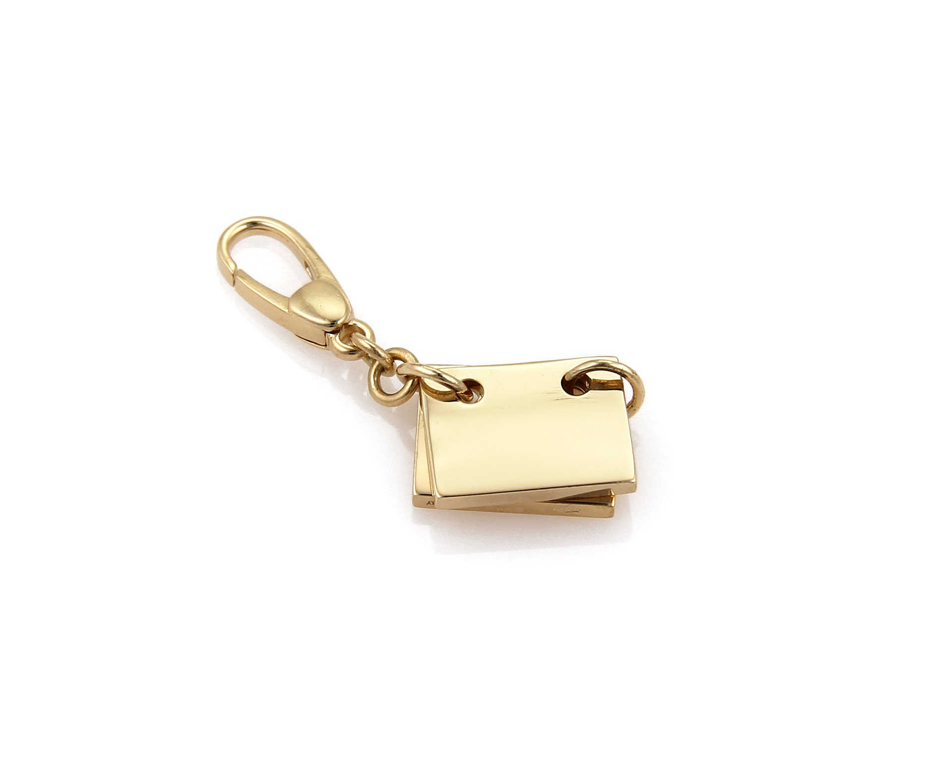 19398 - Bvlgari Signature 2 Page Binder 18k Yellow Gold Charm - Etsy