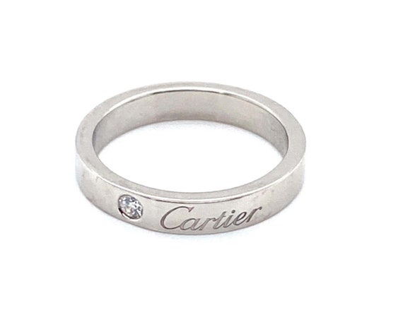 24841_C De Cartier Diamond Platinum 3mm Wedding Band Ring Size | Etsy