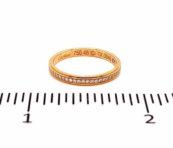 22705 - Cartier Diamond d'Amour 18k Rose Gold Band Ring w/cert