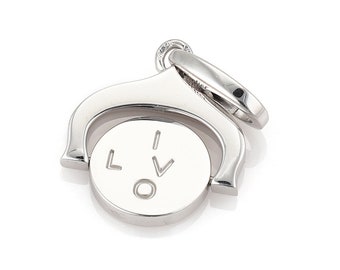 22242 - Cartier I Love You Spinner 18k White Gold Charm w/Certificate