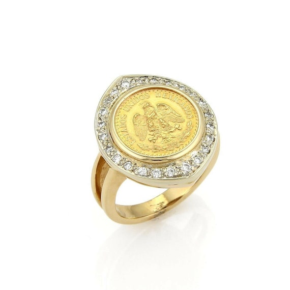 20353 - Vintage Diamond Dos Pesos Mexican Gold Coi