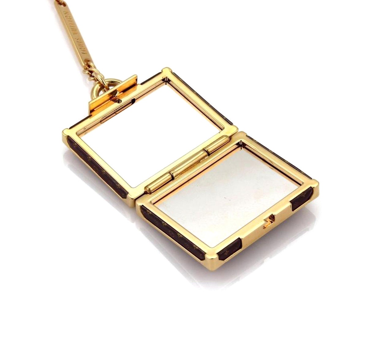 23250 - Louis Vuitton Monogram Alzer Bag Charm With Mirror 23250 - Louis Vuitton Monogram Alzer Bag Charm With Mirror