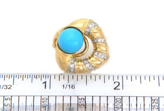 26224 - Antonini Diamond Turquoise 18k Yellow Gol… - image 7