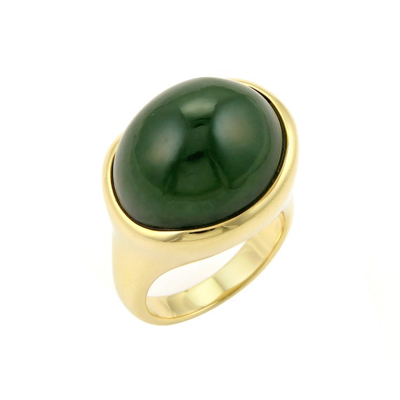 26833 - Tiffany & Co. Peretti Cabochon Green Jade… - image 1