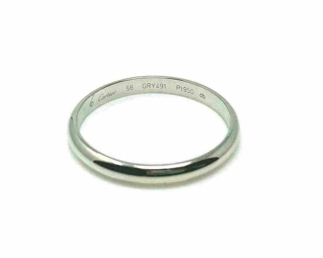 22707 - Cartier 1895 Platinum 2.5mm Wide Dome Wedding Band Ring