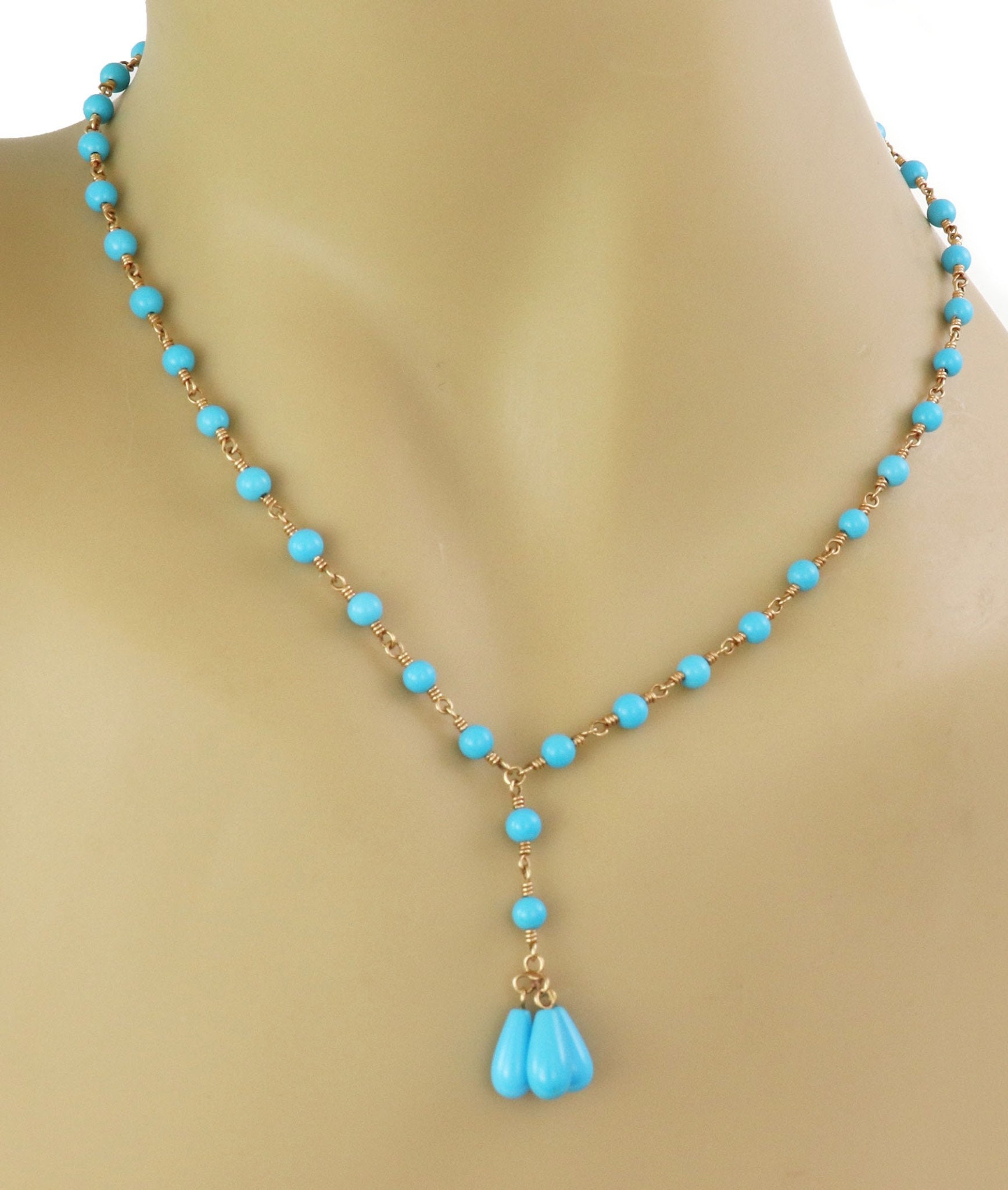 25759 - Tiffany & Co. Turquoise 18k Yellow Gold Teardrop 25759 - Tiffany & Co. Turquoise 18k Yellow Gold Teardrop