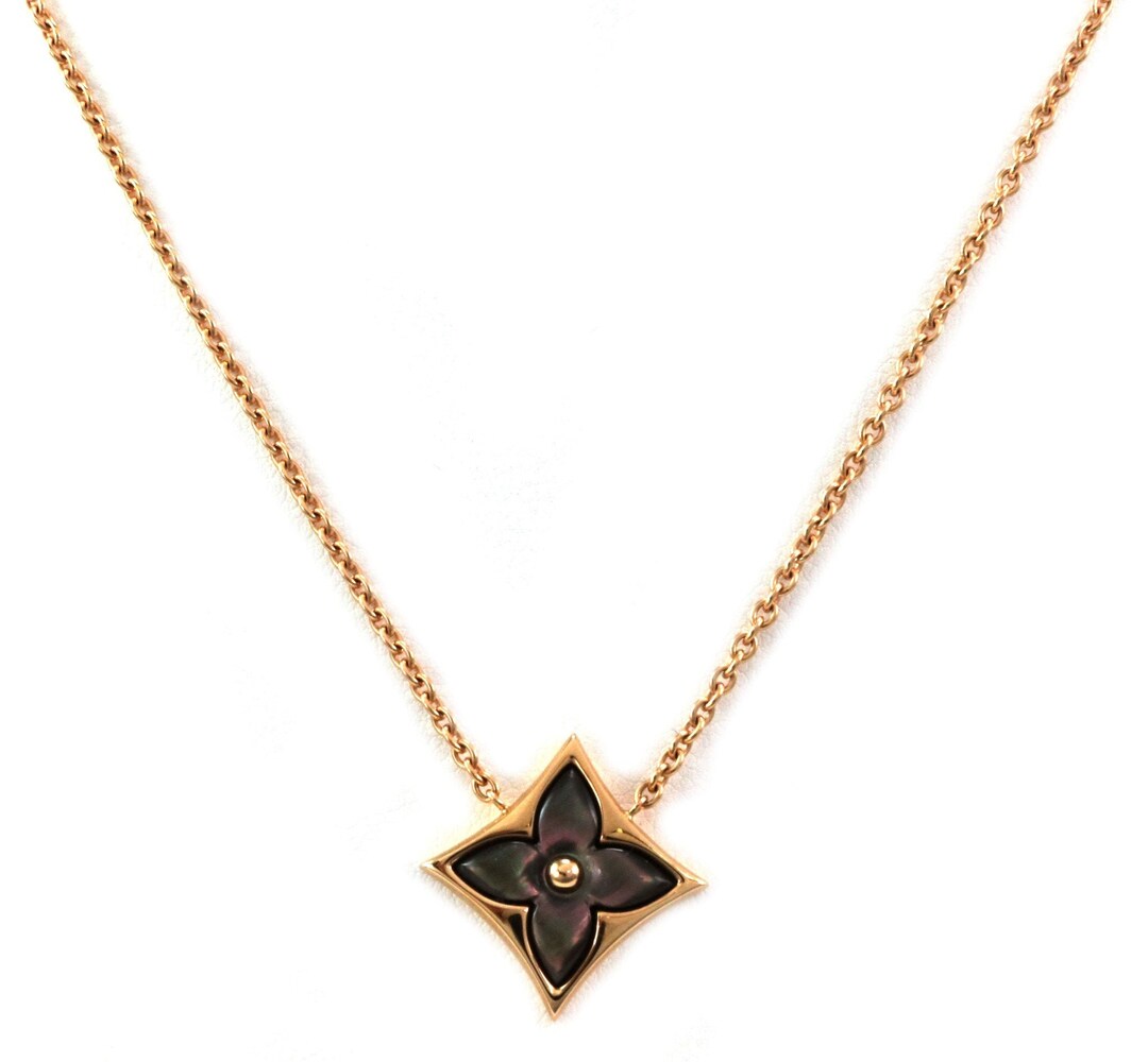 Louis Vuitton Amethyst Chain Pendant Necklace