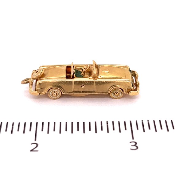 27799 - Enamel Car Charm Pendant in 14k Yellow Go… - image 8