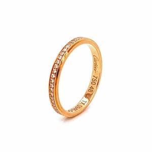 22705 - Cartier Diamond d'Amour 18k Pink Gold Band Ring