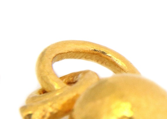 26882 - Gurhan 24k Gold Hammered 12.5mm Ball Drop… - image 4