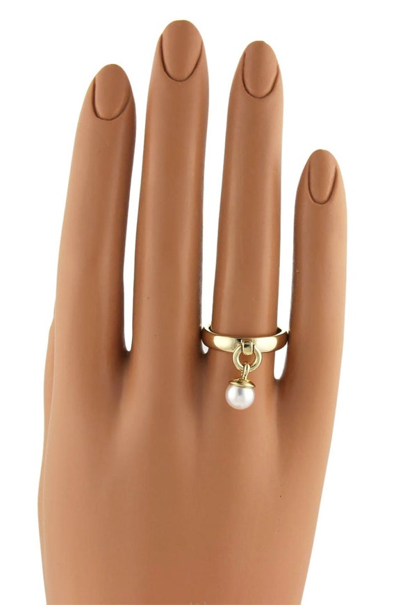 27035 - Tiffany & Co. Fascination Pearl 18k Yellow Gold Drop Charm