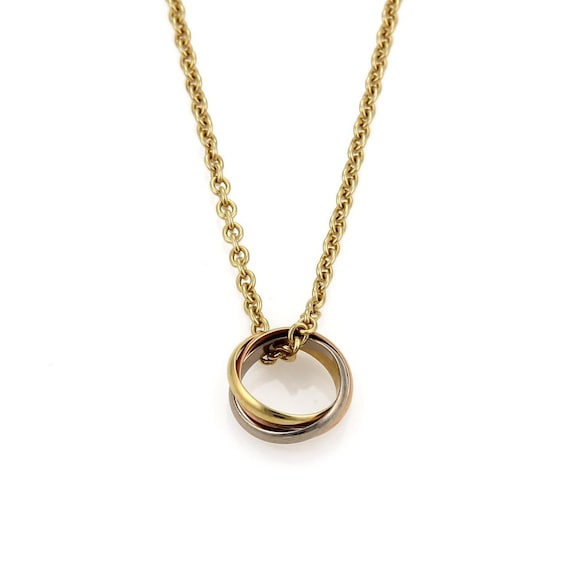 Cartier three ring necklace hotsell