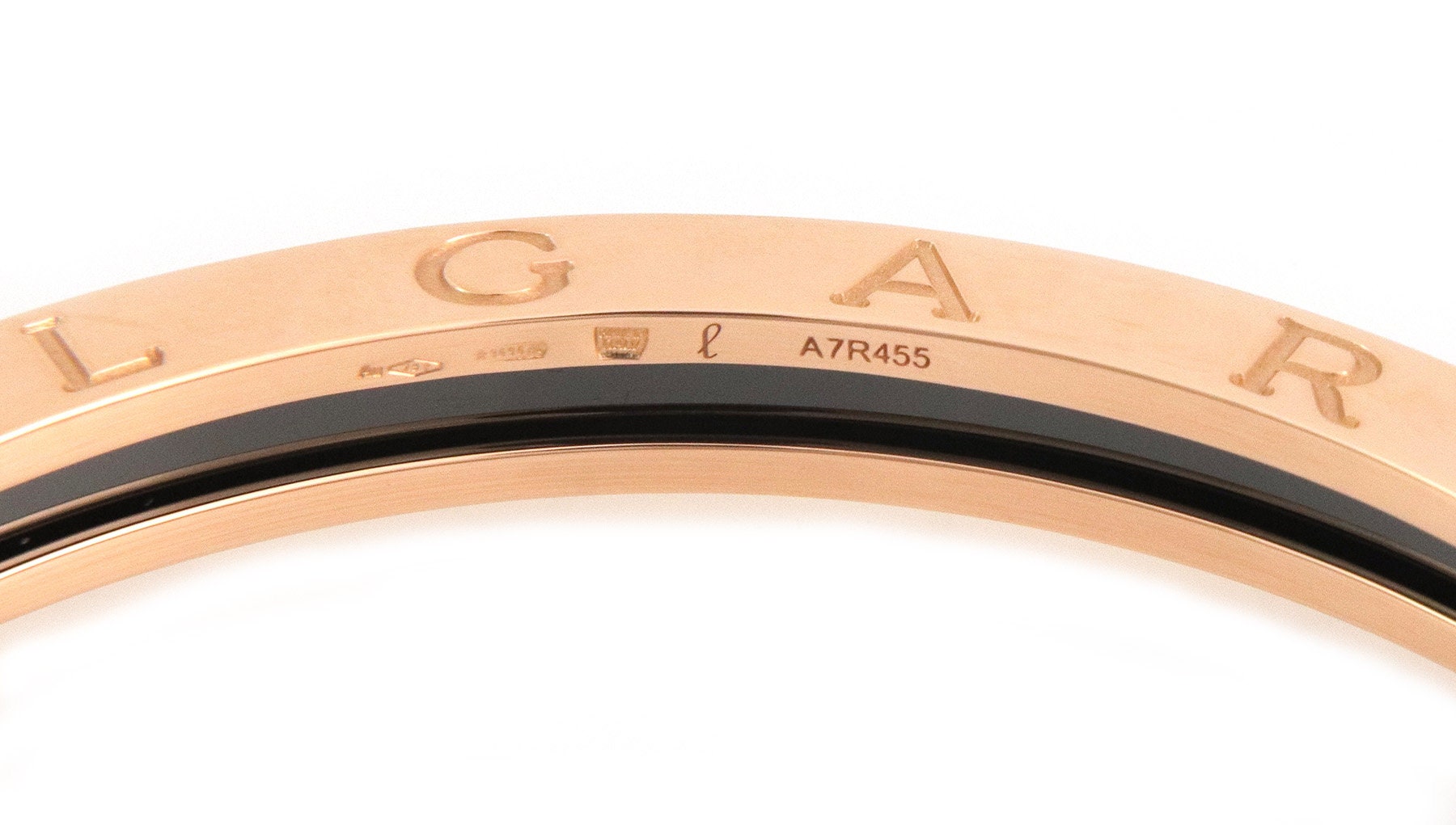 27785 - Bvlgari B.zero1 Black Ceramic 18k Rose Gold Larger 27785 - Bvlgari B.zero1 Black Ceramic 18k Rose Gold Larger