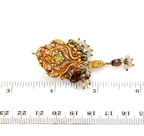 14902 - Multi Colored Gemstone Dangle Earring & P… - image 8