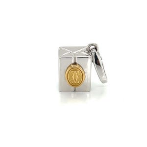 19606 - Cartier Gift Box Double C 18k Two Tone Gold Charm Pendant