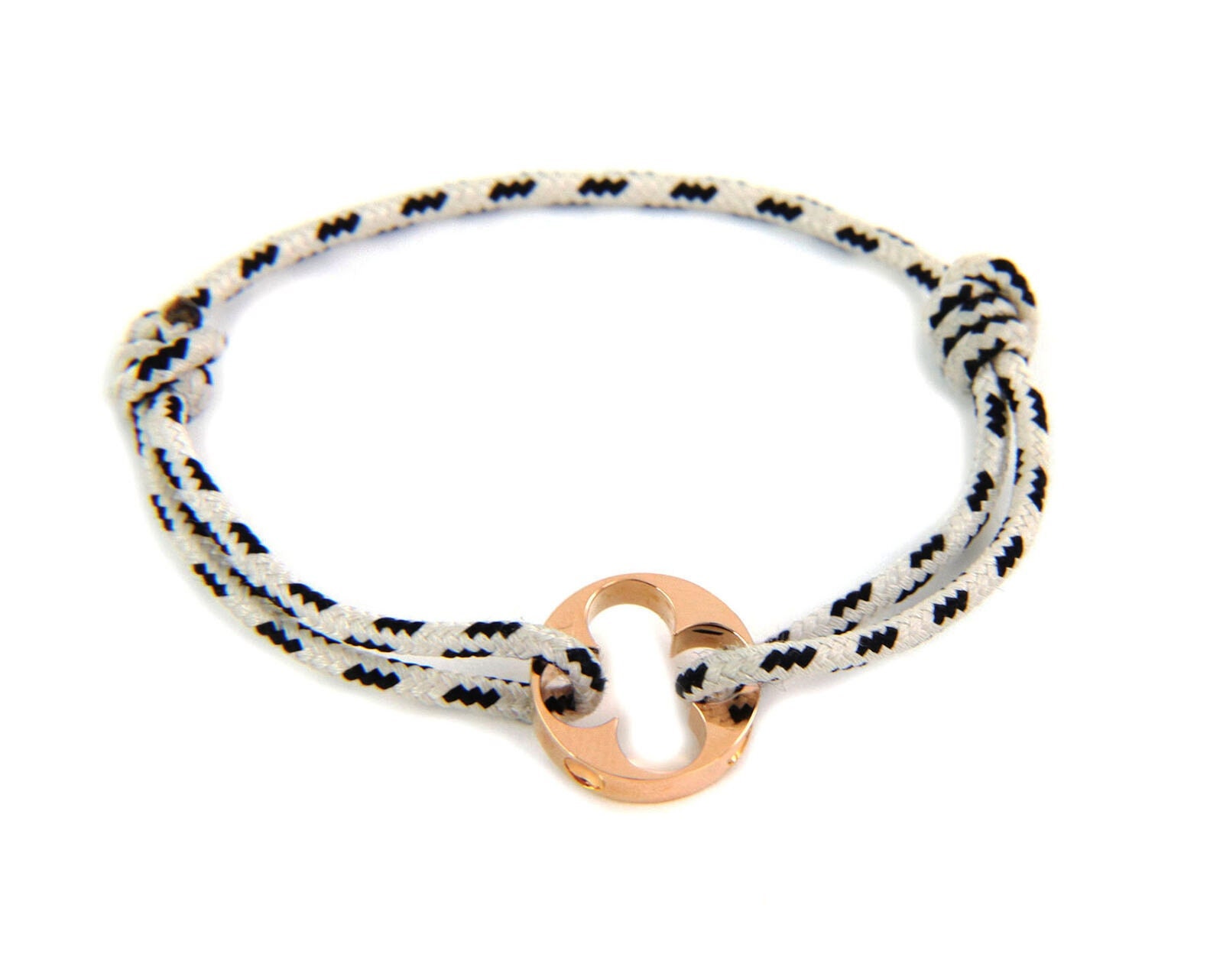 LOUIS VUITTON 18K White Gold Cord Empreinte Adjustable Bracelet