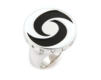 BVLGARI 【ブルガリ】K18PGブラックオニキス ダイヤモンドリング