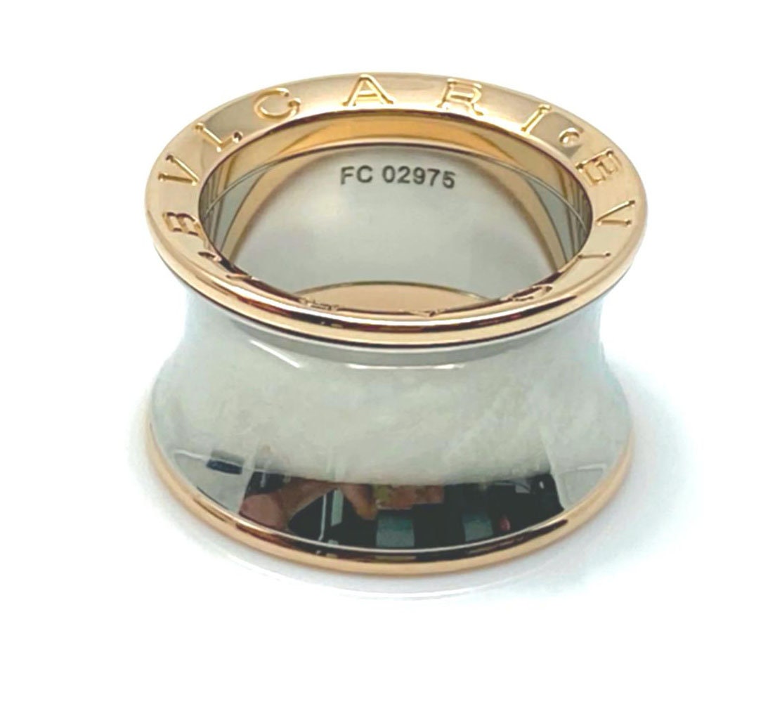 24185 Bvlgari B.zero1 Anish Kapoor 18k Rose Gold Steel Band Ring Etsy New Zealand
