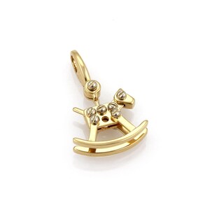 19994 - Cartier Rocking Horse 18k Two Tone Gold Charm Pendant w/Cert