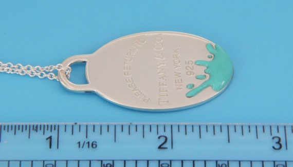 26319 - Tiffany & Co. Return to Splash Enamel Sterling Oval