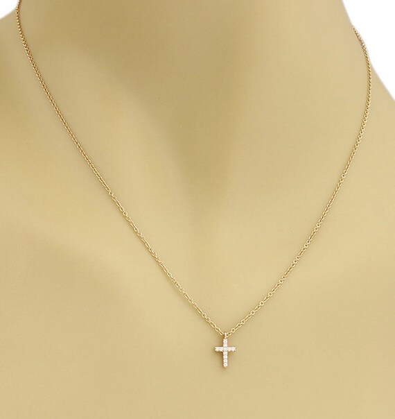 Mini Metro Diamond Mini Cross 18k Rose 