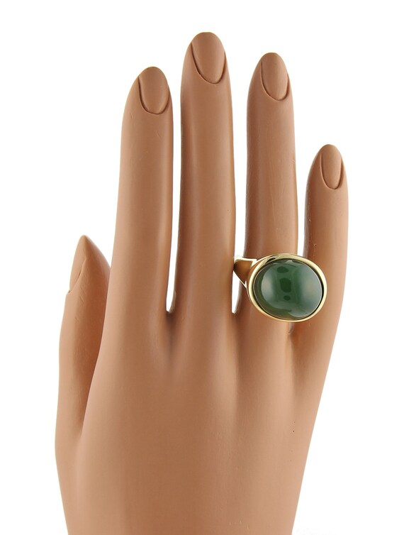 26833 - Tiffany & Co. Peretti Cabochon Green Jade… - image 4