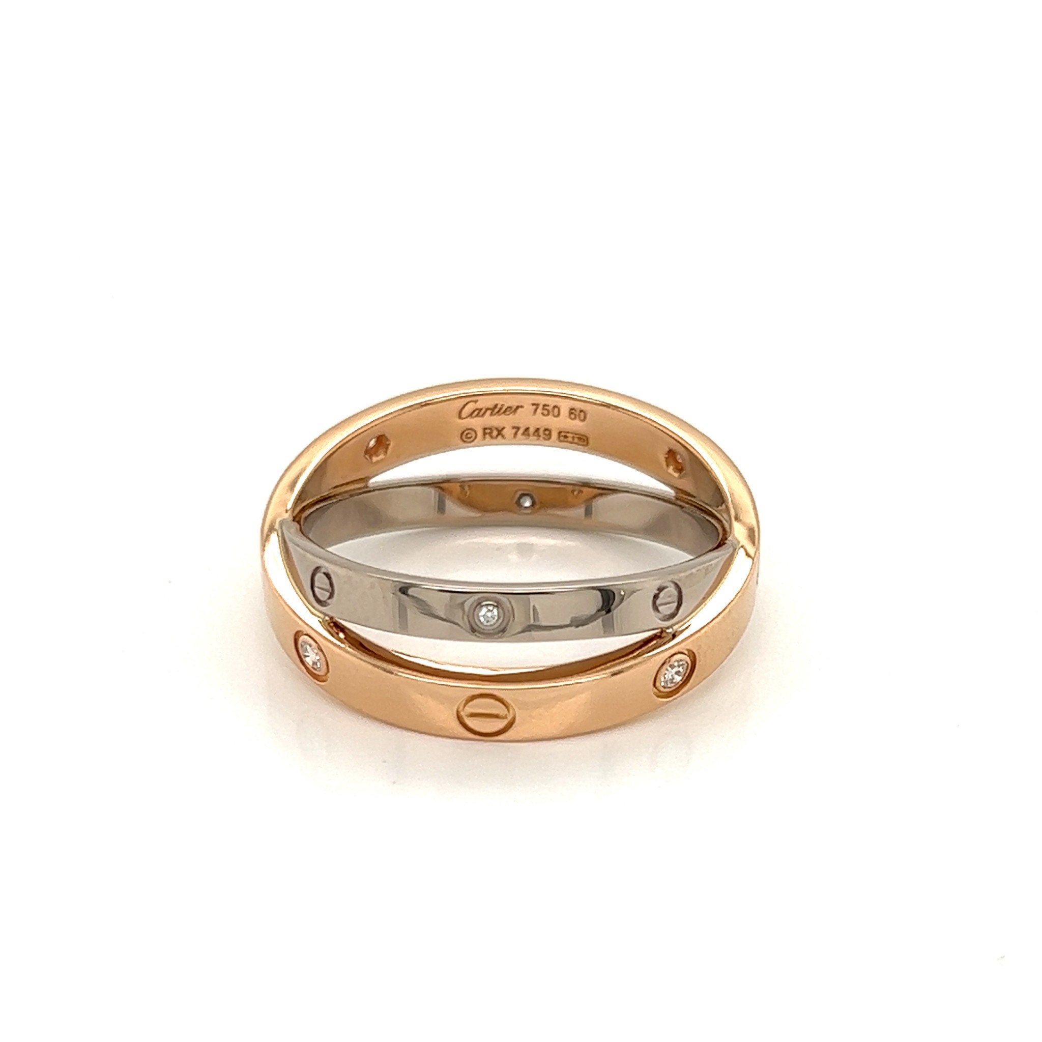 Louis Vuitton Empreinte Wedding Band in 18K Rose Gold. Size 55, Width 3mm