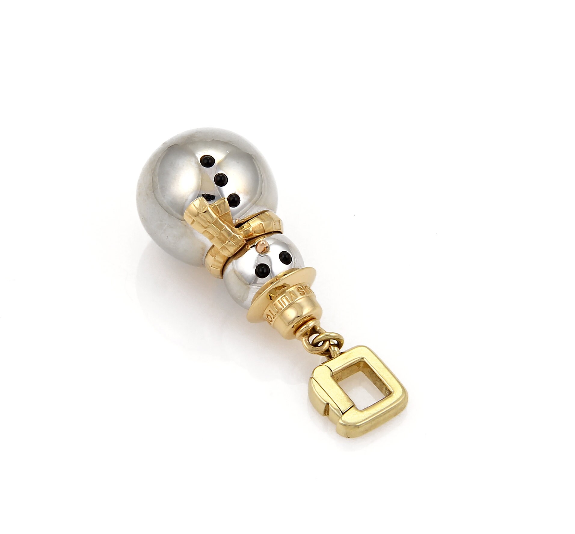 Buy 21705 Louis Vuitton Snowman Onyx 18k Two Tone Gold Charm Online in  India 