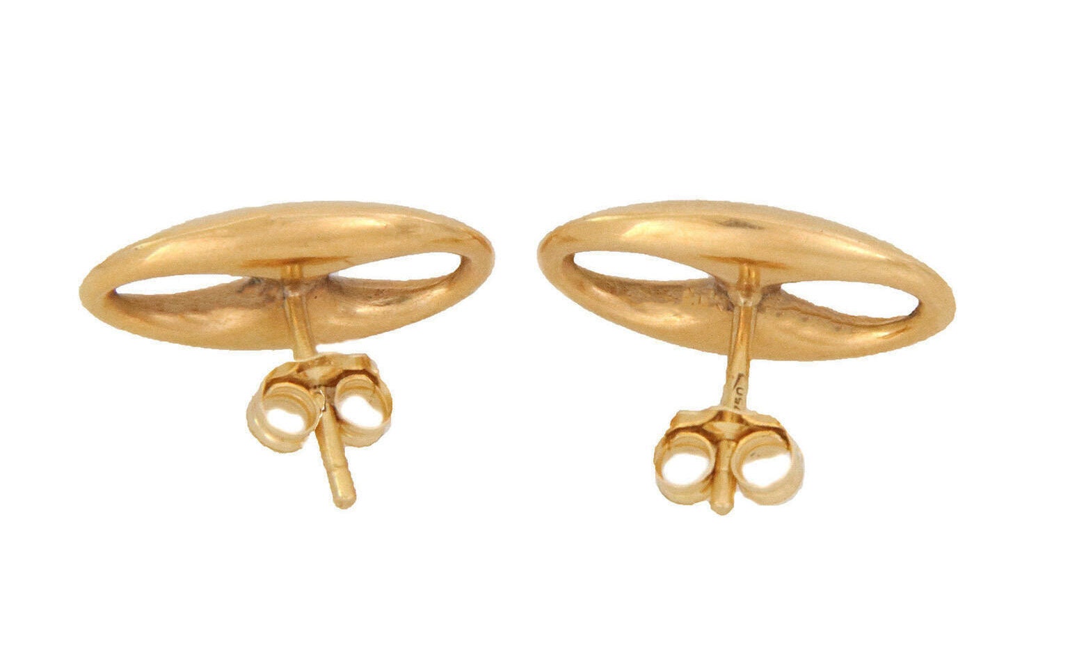26885 - Gucci 18k Yellow Gold Puffed Link Earrings - Etsy
