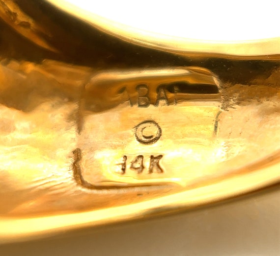 28111- Kabana Diamond Fire Opal 14k Yellow Gold S… - image 7