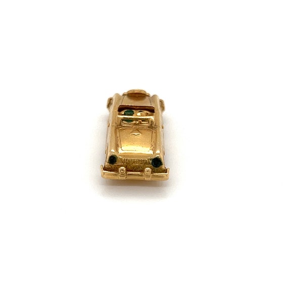 27799 - Enamel Car Charm Pendant in 14k Yellow Go… - image 4
