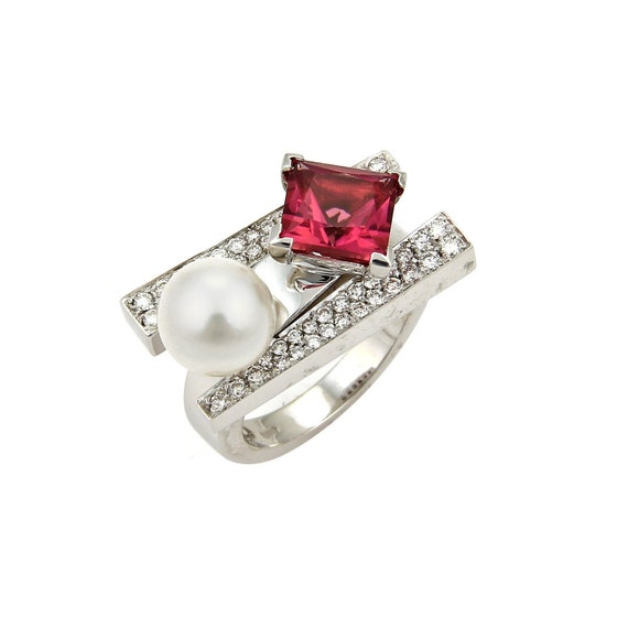 12125 - Koeisa 3.33ct Diamond Pink Tourmaline & P… - image 1