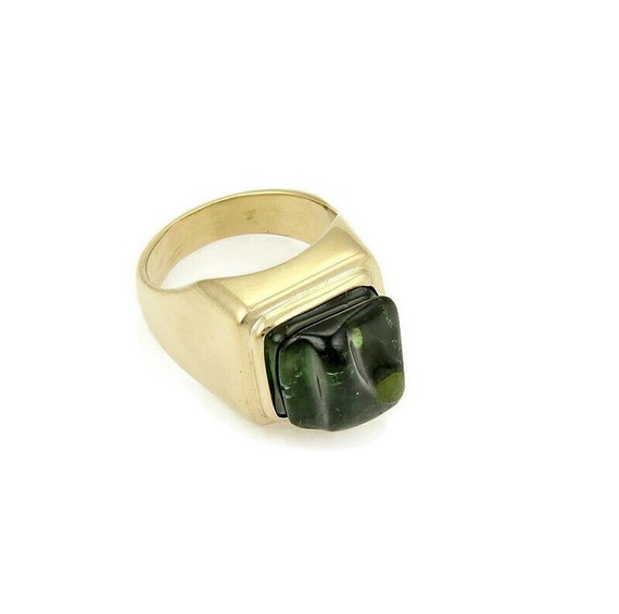 15336 - Bruno Guidi Brazil 18k Yellow Gold & Gree… - image 5