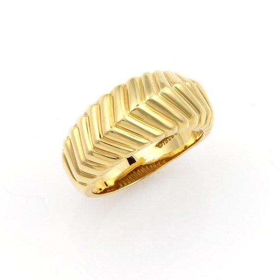 26726 - Tiffany & Co. 18k Yellow Gold Chevron Sty… - image 1