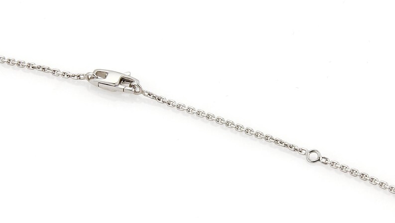 Puede incluir: Un collar de cadena de plata con cierre de langosta.