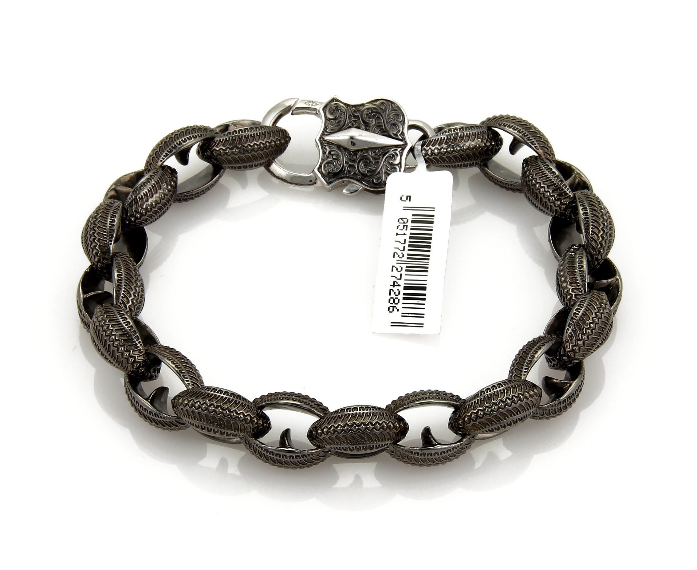 20569 - Stephen Webster Sterling Silver Black Rhodium Textured 