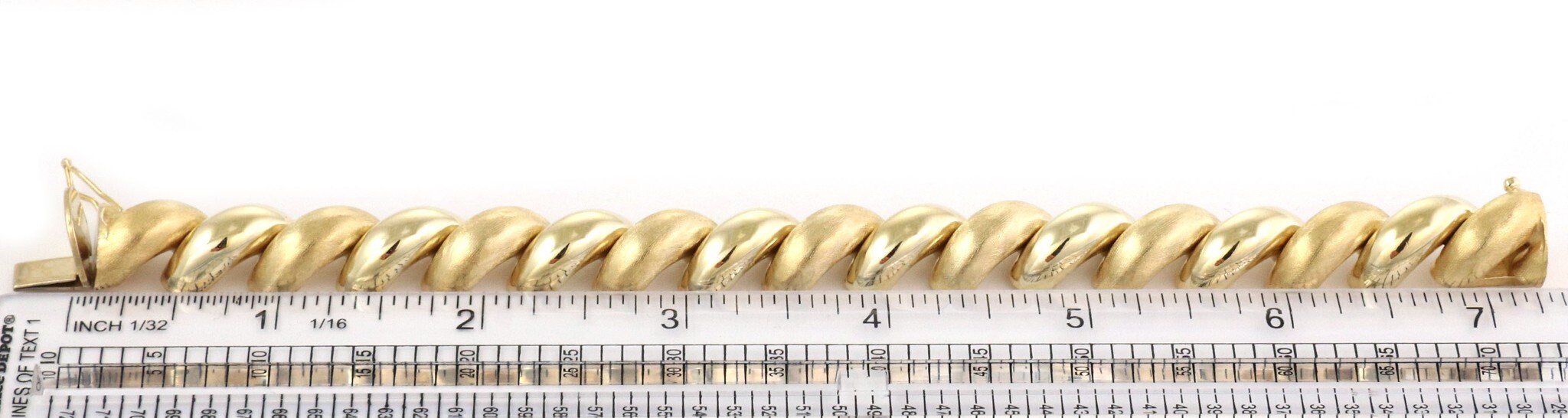 アクセサリー Markl 25271 - San Marco Italy 14k Yellow Gold Macaroni Link